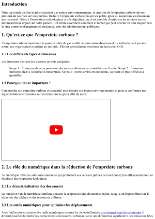 “Réduire l’empreinte carbone du service public grâce au numérique”