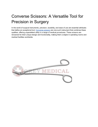 Converse Scissors_ A Versatile Tool for Precision in Surgery