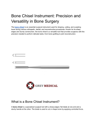 Bone Chisel Instrument_ Precision and Versatility in Bone Surgery