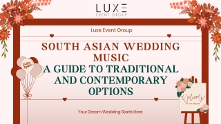 Unforgettable South Asian Wedding Music by Luxe Event Group