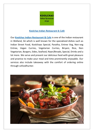 Koolchas Indian Restaurant & Cafe pdf