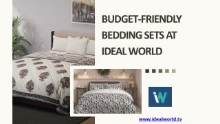 Budget-Friendly Bedding Sets at Ideal World - www.idealworld.tv