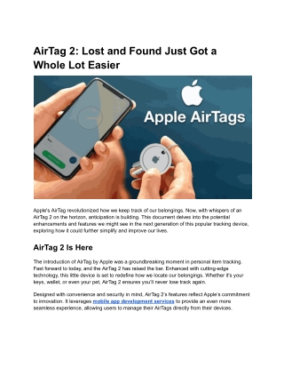 AirTag 2_ Lost and Found Just Got a Whole Lot Easier