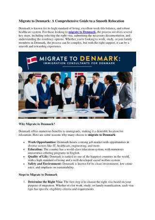 Migrate to Denmark