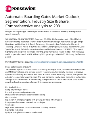 Automatic Boarding Gates Market