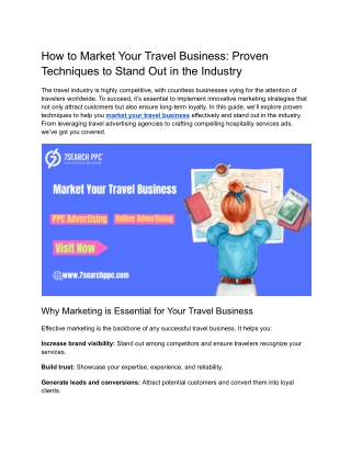 How to Market Your Travel Business_ Proven Techniques to Stand Out in the Industry