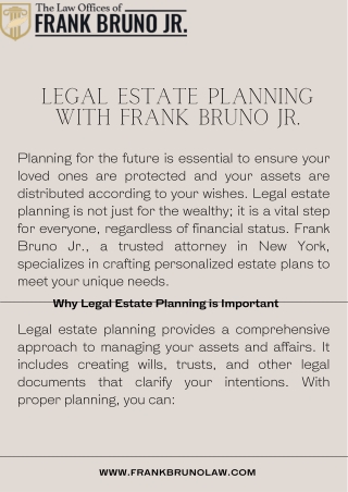 Legal Estate Planning with Frank Bruno Jr.