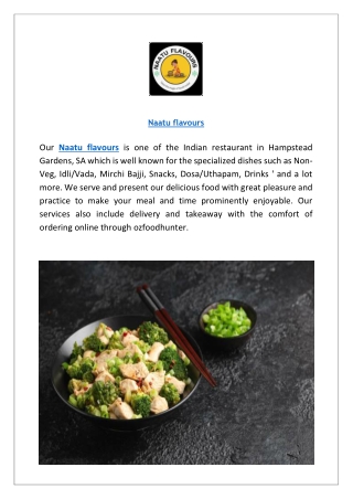 Naatu flavours Hampstead Gardens Menu | Order Online
