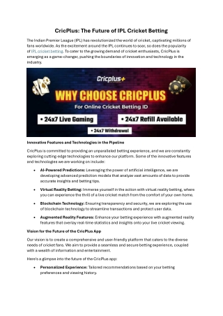 The Future of IPL Cricket Betting