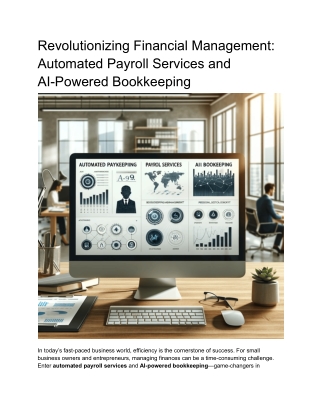 Revolutionizing Financial Management_ Automated Payroll Services and AI-Powered Bookkeeping