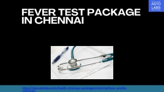 Book Fever Profile Package at Affordable Prices in Chennai