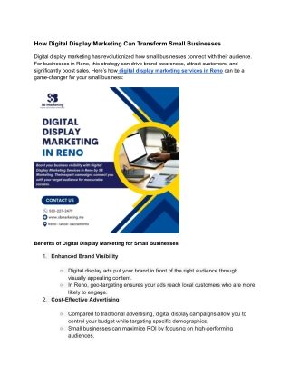 How Digital Display Marketing Can Transform Small Businesses
