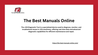 JCB Diagnostic Tool - The Best Manuals Online