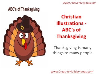 Christian Illustrations - ABC’s of Thanksgiving