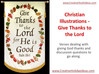 Christian Illustrations - Give Thanks to the Lord