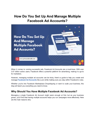 How Do You Set Up And Manage Multiple Facebook Ad Accounts