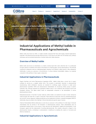 Unlocking Methyl Iodide's Industrial Versatility