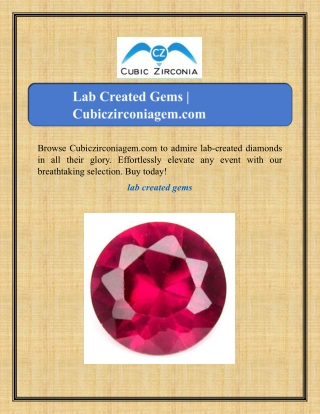 Lab Created Gems | Cubiczirconiagem.com