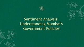 Understanding Mumbai’s Policies with Sentiment Analysis Tools