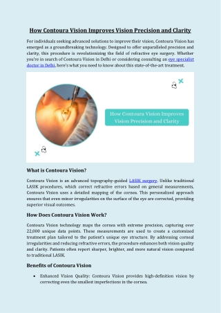 How Contoura Vision Improves Vision Precision and Clarity