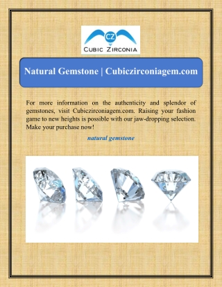 Natural Gemstone | Cubiczirconiagem.com