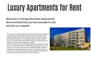 Luxury Apartment for rent in Chicago