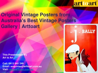 Original Vintage Posters from Australia's Best Vintage Poste