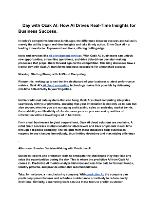 A Day with Ozak AI_ How AI Drives Real-Time Insights for Business Success