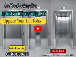 Industrial Hydraulic Lift Manufacturers