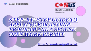 Step-by-Step Guide to Applying for an OINP Program and a Spouse Open Work Permit