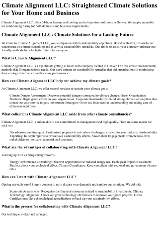 Climate Alignment