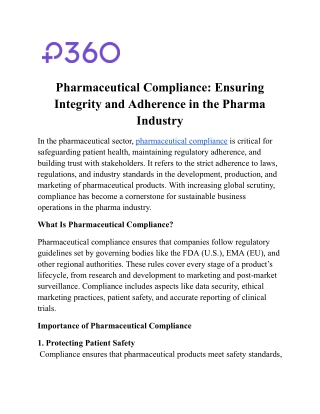 Pharmaceutical Compliance: A Comprehensive Guide to Staying Regulatory Ready