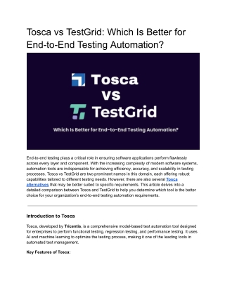 Tosca vs TestGrid_ Which Is Better for End-to-End Testing Automation_