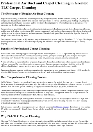 TLC Carpet Cleaning