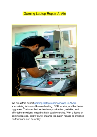 Gaming Laptop Repair Al Ain