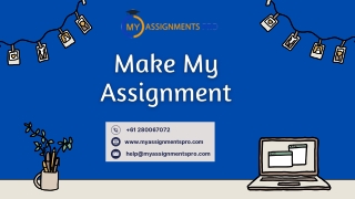 Make My Assignment | Myassignmentpro