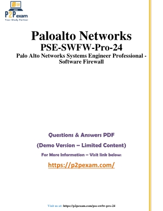 PSE-SWFW-Pro-24 Exam Questions & Answers PDF