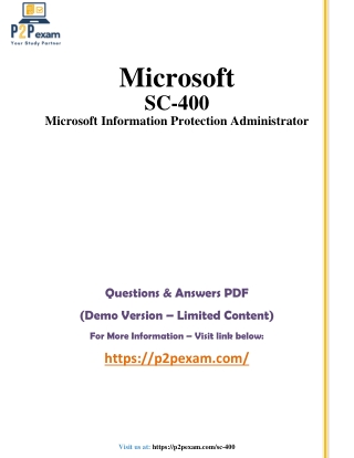 SC-400 Exam Questions & Answers PDF Guide
