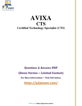 CTS Exam Questions & Answers PDF