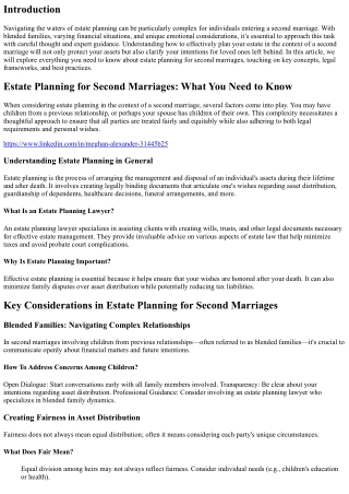 Estate Planning for Second Marriages: What You Need to Know