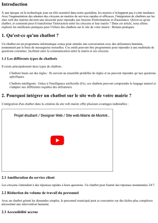 Utiliser des chatbots sur le site de votre mairie : Bonnes pratiques