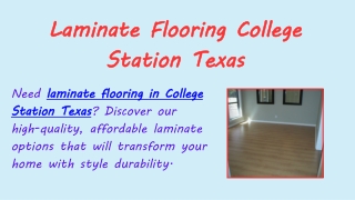 Laminate Flooring College Station Texas