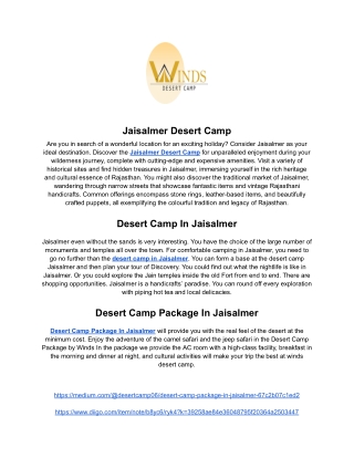 Jaisalmer Desert Camp