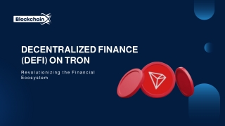 Decentralized Finance (DeFi) on Tron