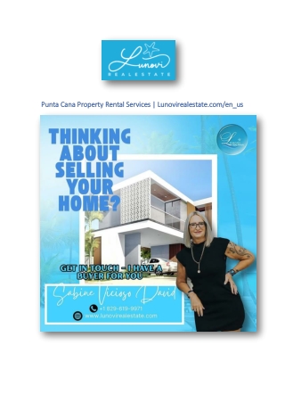 Punta Cana Property Rental Services | Lunovirealestate.com/en_us