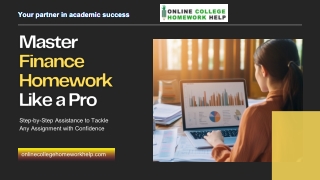 Master Finance Homework Like a Pro