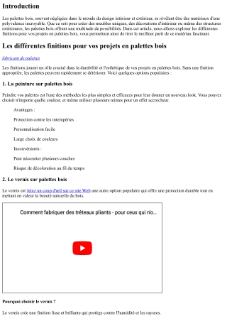 Les différentes finitions pour vos projets en palettes bois