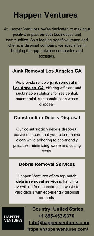 Junk Removal Los Angeles CA