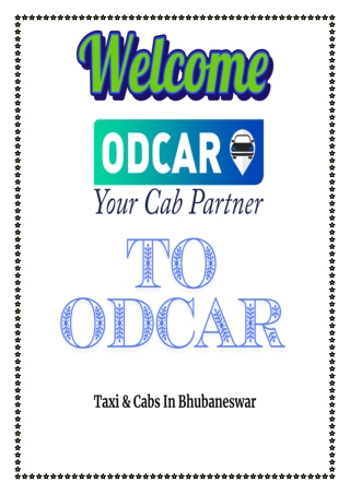 ODCAR- Expertly Crafted Cab Services in Puri for a Memorable Travel Experience