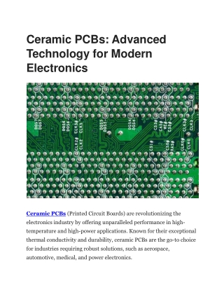 BestPCBs - Premium Ceramic PCBs for Advanced Applications